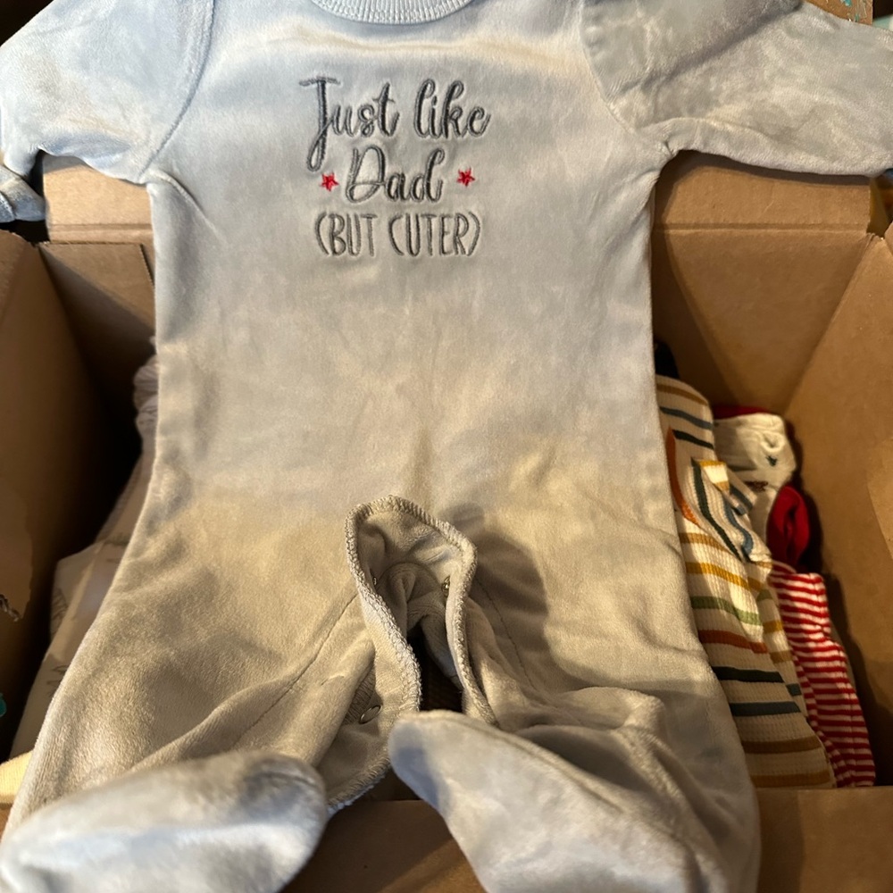 Gray Baby One Piece - Just Like Dad (But Cuter)